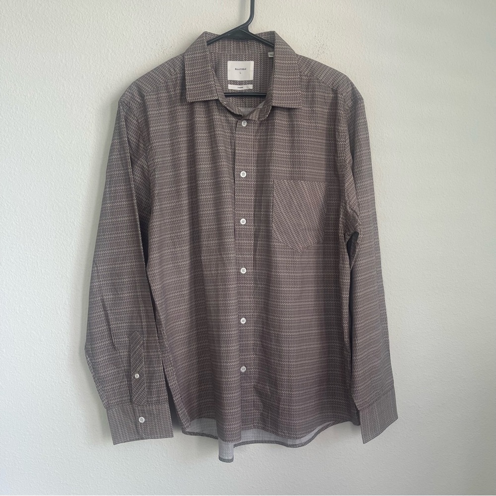 Billy Reid Pattern Button Down Long Sleeve Front … - image 2
